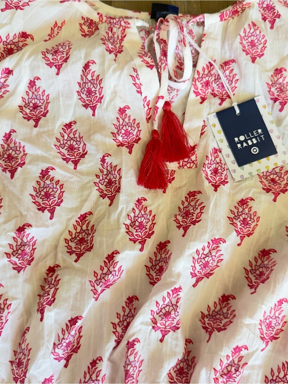 Roller Rabbit x Target Bouquet Side-Tie Beach set Pull-On Shorts & Top - Picture 8 of 12